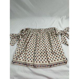 Tularosa Womens xs Elastic Waist Side Tie Mini Skirt Multicolor lined